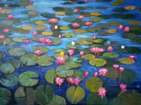 Lorenzo Moya_ Claude Monet, 150 x 400 cm.